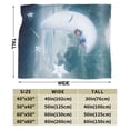 thumbnail image 3 of DouZhe Ultra-Soft Micro Fleece Lightweight Flannel Bed Blanket, Moon Star Fishing Boy Print Cozy Warm Throw Blankets, 80"x60", 3 of 7
