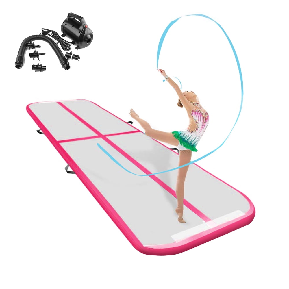 Fbsport 13ft/4m*1m*0.1m air Track mat Inflatable Gymnastics airtrack with  Electric Air Pump for Practice Gymnastics, Yoga,Kid Safty  mat,Tumbling,Parkour, Home Floor 