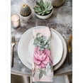 thumbnail image 3 of Hokiten Kitchen Dinner Napkins Set of 6 Watercolor Pink Floral Cloth Napkins Reusable Washable Table Napkins for Weddings Cocktail Parties Holiday Table Decor 20x20 Inch, 3 of 8
