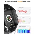 thumbnail image 4 of Reloj inteligente Mindimp de 1.85 pulgadas con pantalla HD, Bluetooth, IP68, negro, 4 of 7