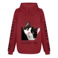 thumbnail image 5 of WEAIXIMIUNG Sweat à Capuche pour Femmes, Imprimé Chat et Chien, Décontracté, avec Cordon de Serrage, 5 of 5