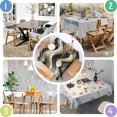 thumbnail image 4 of Black Marble Gold Wave Pattern Square Tablecloth,Waterproof Square Table Cover,Wipeable Spillproof Washable Table Cover for Home Kitchen Party Decor 52"x52"(132x132cm), 4 of 6