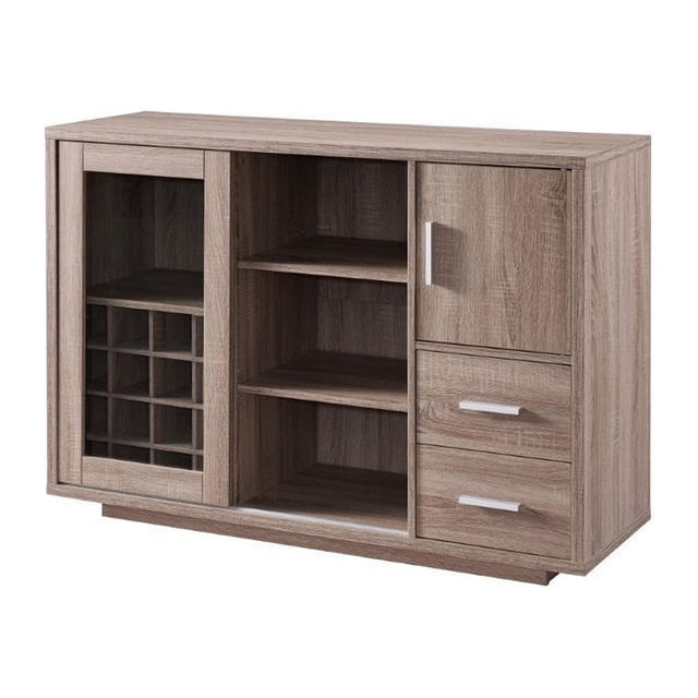 Bowery Hill Wine Rack Buffet in Weathered Wood