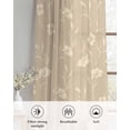 thumbnail image 6 of Beige Floral Sheer Curtains 45 Inch Length 2 Panels Set for Living Room/Bedroom, Vintage Spring Botanical Flowers Kitchen Curtains Grommet Semi-Sheer Curtains Drapes Voile Window Treatments 42"x45"x2, 6 of 7