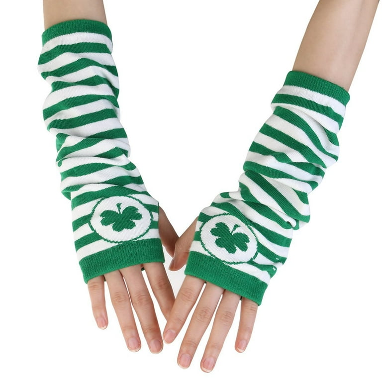 BESTOYARD 2 Sets Irish Socks green accessories fancy gloves green suits  Glasses 70s costume accessories St. Patricks party supplies St. Patrick's  Day