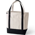 thumbnail image 4 of Lands' End Canvas Carry-All Tote Bag, Open Top, Snap Closure Pocket, Key Ring, Reinforced Handles and Base, 100% Cotton, 4 of 4
