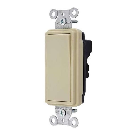 Hubbell Wiring Device-Kellems Wall Switch,1-Pole,Wiring Modul,20A,Ivry SNAP2121I