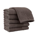 thumbnail image 2 of Toallas de baño ultra suaves y absorbentes de 6 piezas 100% algodón de felpa (13.4 x 13.4 pulgadas, color café), 2 of 9