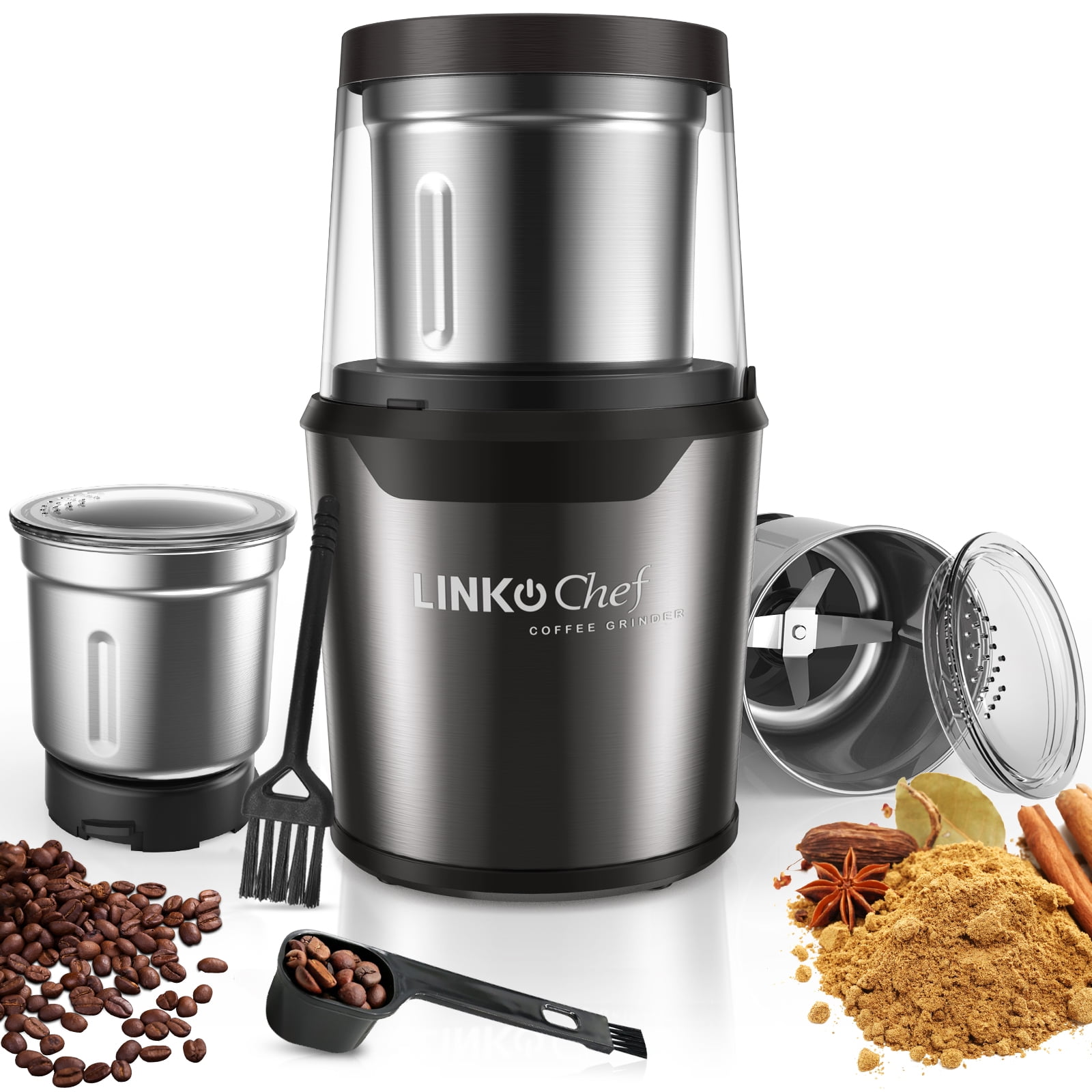 LINKChef Coffee Grinder,Coffee Bean Grinder,Spice Grinder with