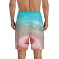 thumbnail image 4 of Lsque Pink Float Ring On Beach Mens Sleep Pajama Shorts,Short Pajama Pants, Cotton Ultra-Soft Knit-Small, 4 of 9