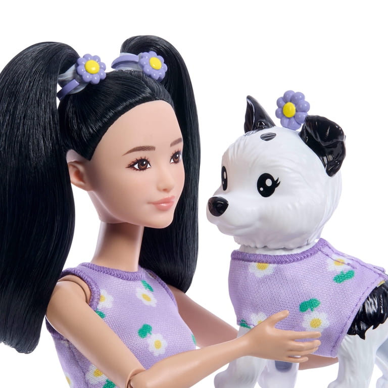 Barbie, Fashion Doll, with Pet Dog, Twinning Looks in Purple