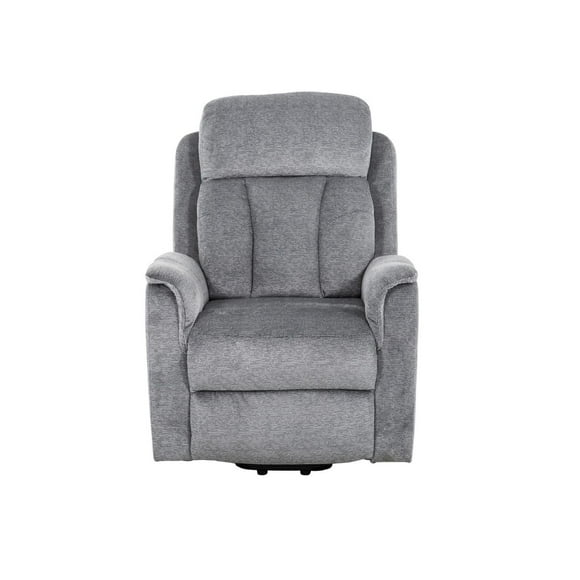 Holmes 32 in. Grey Upholstered Power Lift Chair with Wired Remote