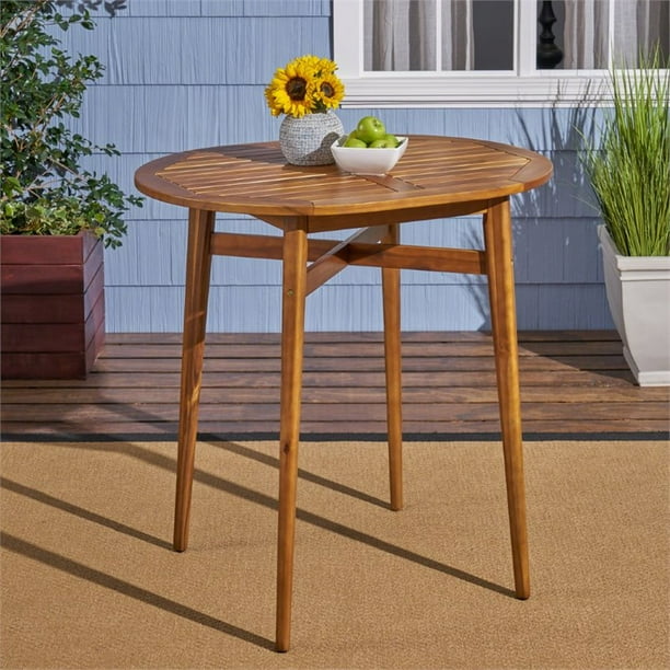 Acacia wood bar table outdoor deals