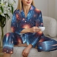 thumbnail image 6 of Honeii Fireworks1 Print Women's Pajama Sets Long Sleeve Button Down Sleepwear Nightwear Soft Pjs Lounge Sets 2PCS-XX-Large, 6 of 7