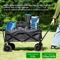 thumbnail image 5 of QISHENSHUI Sturdy Collapsible Folding Camping Wagon Perfect for Beach Getaways Garden Tasks Park Events and Hassle-Free Utility Picnic Use in Outdoor Environments, Grey, 5 of 7