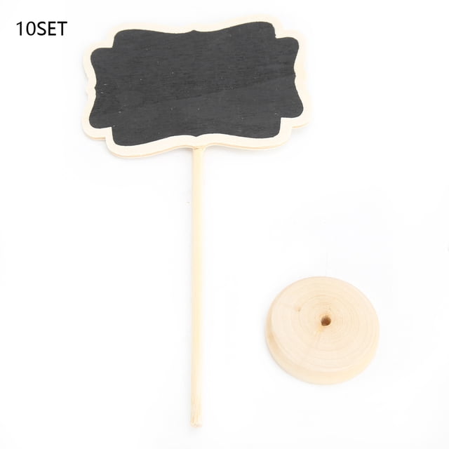 10 Sets Plant Label Tag Sign Small Blackboard Message Board Garden Plants DecorationFlower Shape