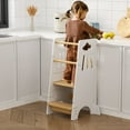 thumbnail image 1 of KORIMEFA Toddler Standing Tower - Adjustable Height Toddler Kitchen Stool Helper - Ideal Kids Kitchen Step Stool for Learning New Skills, 1 of 14