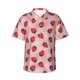 thumbnail image 1 of Balery Strawberries Camisas hawaianas de manga corta para hombre, camisas playeras de corte holgado, camisas de vacaciones con botones,Small, 1 of 7