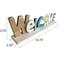 thumbnail image 3 of Rustic Wood Daisy Welcome Table Stand Sign Wood Kitchen Table Decor, 3 of 5