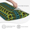 thumbnail image 4 of Pillow Covers, Teal Vintage Corn Pattern King Size Pillow Cases with Envelope Closure (36x20 inches), Comfy Bedding Pillowcase for Hair and Skin - Soft Breathable Pillow Protectors, 4 of 7