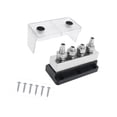 thumbnail image 4 of Bloque de distribución de 4 pernos y barra colectora de 600 A, 12 V-48 V, accesorio profesional para embarcaciones Negro, 4 of 9