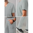 thumbnail image 4 of Adar Addition Go-Basic Scrub Set for Men - Classic V-Neck Scrub Top & Cargo Scrub Pants - A9300 - Silver Gray - XS, 4 of 7