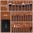 thumbnail image 3 of Set de brochas de maquillaje DuCare Professional 27 piezas sintéticas, 3 of 9