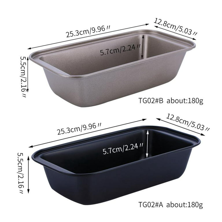 Non-Stick Loaf Pan Set, 4 Pieces Toast Baking Mold, Rectangle Baking Tray  for Oven Baking (7.2 x 3.7 Inches)