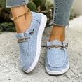 thumbnail image 2 of SCHUHLAND Women's Denim Canvas Shoes, Breathable Lace-Up Sneakers, Round Toe, Low Heel (2.5cm), Non-Slip, Casual Flats, 2 of 16