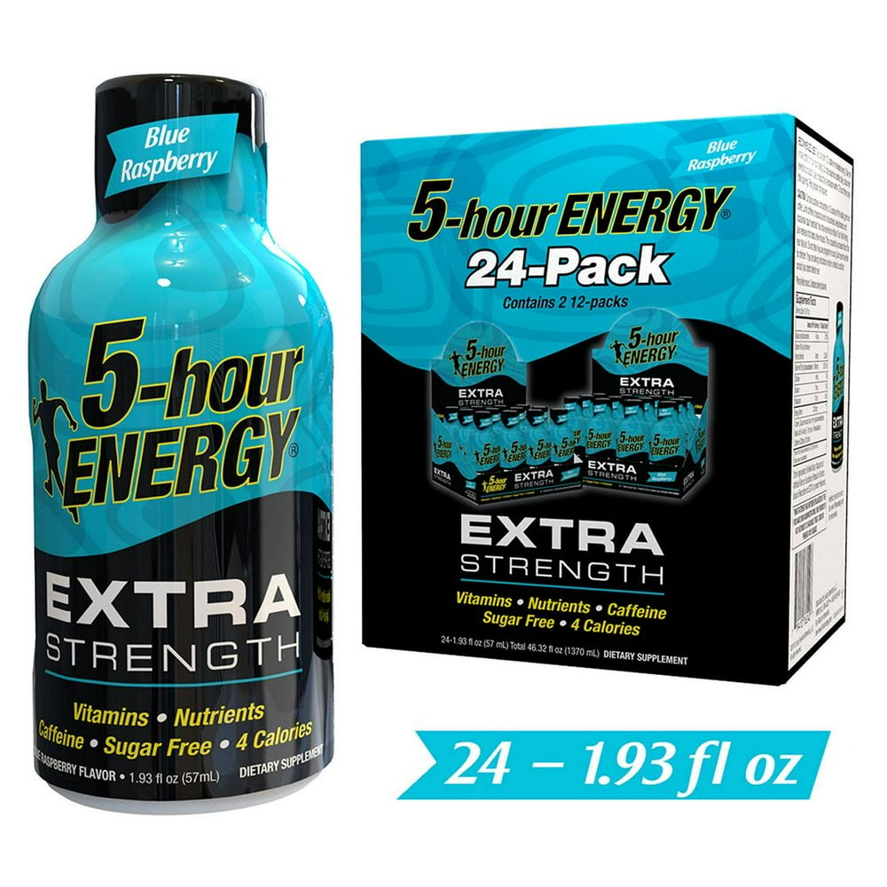 24 Pk Blue Raspberry 5 Hour Energy Extra Strength 7273