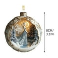 thumbnail image 2 of Crowd-Pleaser 2D Christmas Angel Pendant - Sparkle Starlight Accent Decorative Ornament, Thin Acrylic Design with Hanging Rope for Christmas Tree, Window & Holiday Displays, Glitter Finish, 3.1in, C, 2 of 7