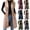 Wine, variant on Women's Sleeveless Suede Long Vest Casual Lapel Open Front Duster Vest Casual Fashion Work Vests with Pockets Green L(L)