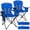 Blue, variant on Camping Chairs for Adults 2 Pack, Folding Chair with 4-Can Cooler Bag & Cup Holder, Portable Heavy Duty Outdoor Chair with Mesh Back for Camping, Beach, Lawn, Fishing, Blue