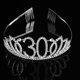 thumbnail image 5 of EeaseMX Corona con números, decoración creativa para tarta de cumpleaños, elegante tocado, accesorio para el cabello para mujeres y niñas (plata 30), 5 of 7