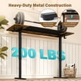 thumbnail image 5 of 63"x 24" Height Adjustable Sit Stand Computer Desk with 3 Memory Presets & Hanging Hooks, Electric Ergonomic Stand up Desk for Home Office, Rustic Brown, 5 of 7