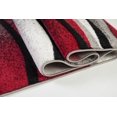 thumbnail image 5 of Waves Pattern Abstract Area Rug Carpet in Ivory Red Grey, 8x11 (7'10" x 10'5", 240cm x 320cm), 5 of 5