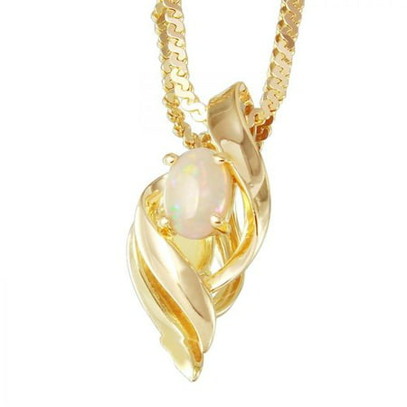 Foreli 1.07CTW Opal 14K Yellow Gold Necklace