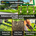 thumbnail image 2 of Landzie 4-Step Compost and Peat Moss Spreader Lawn Care System - Set Includes 44" Lawn and Garden Spreader with Soil Sample Probe, Hollow Tine Fork Aerator, and Landzie Lawn Leveling Rake, 2 of 7