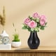 thumbnail image 4 of Ramo de Rosas Artificiales de Seda de 33 Cm | Arreglo Floral de Dalias y Hortensias | Decoración para Bodas y Fiestas | Flores Artificiales Realistas para Centro de Mesa de Jardín, 4 of 6