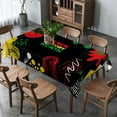thumbnail image 4 of Black History Month Tablecloth Afro African American February Table Cloth Decoration Kitchen Dining Room Home Table Cover Decor-60×84inch, 4 of 5