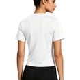 thumbnail image 3 of NELEUS Womens Workout Shirts Athletic Running Yoga Short Sleeve Tops Tight Fit Breathable Crewneck,White,US Size M, 3 of 10