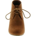 thumbnail image 4 of ANNA SALLY-5 Womens Adorable Almond Toe Lace up Wedge Ankle Bootie, 4 of 4