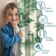 thumbnail image 3 of Blackout Kids Curtains,Green Toile De Jouy Pattern Childrens Insulated Curtains Set Of 2,Bedroom Essentials,Toddler Room Decor 52x63in(132x160cm), 3 of 4