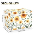 thumbnail image 5 of Yayeee Collapsible Cube Storage Bin with Lid Fabric Closet Decorative Basket with Handles, Sunflowers and Leaves Pattern, 5 of 7