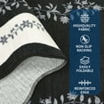 thumbnail image 3 of Hasoo 8' x 10' Area Rug for Living Room Washable Scalloped Non Shedding Neutral Indoor Decor Floral Printed Carpet, Black, 3 of 6