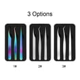 thumbnail image 3 of Amdohai Ensemble de 3 Pcs d'Extension de Cils Tweezers en Acier Inoxydable Tweezers Extension de Cils Tweezers avec Étui de Rangement Outils de Maquillage des Yeux, 3 of 7