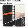 thumbnail image 3 of Dteck for Google Pixel 6 Pro Case, Premium PU Leather Flip Folio Wallet Shockproof Case with Card Slot Magnetic Closure Cover, black, 3 of 7