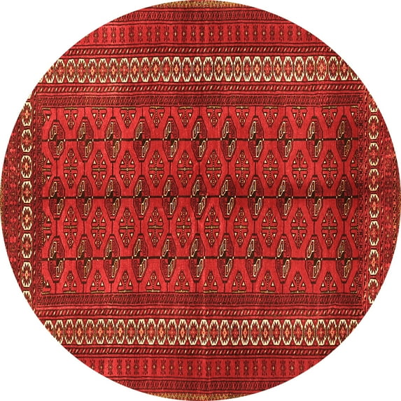Ahgly Company Indoor Round Persian Orange Traditional Area Rugs, 8' Round