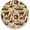 thumbnail image 3 of FREEAMG Halloween Pumpkin Coasters for Drinks Set of 4, Absorbent Ceramic Drink Coaster with Cork Base for Wooden Coffee Table, Cool Housewarming Gift for Home Decor, 3 of 6