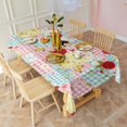 thumbnail image 3 of Pioneer Flower Floral Print Pattern Rectangle Tablecloth 60"x120", Waterproof Polyester Table Cloth, Wipeable Spillproof for Dining Camping Indoor Outdoor, 3 of 6
